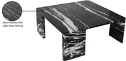 Livorno Marble Coffee Table in Black - 99007Black-CT