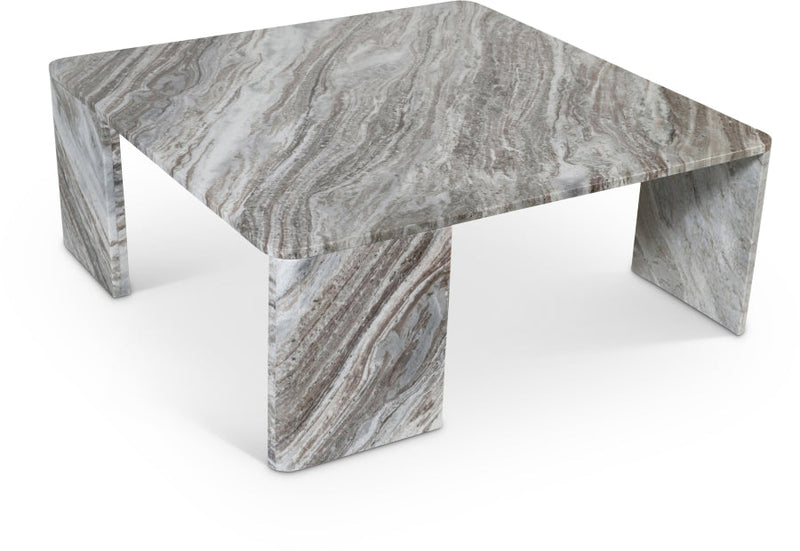Livorno Marble Coffee Table in Brown - 99007Brown-CT