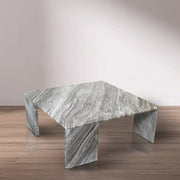 Livorno Marble Coffee Table in Brown - 99007Brown-CT