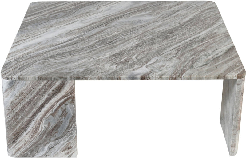 Livorno Marble Coffee Table in Brown - 99007Brown-CT