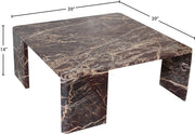 Livorno Marble Coffee Table in Burgundy - 99007Cherry-CT
