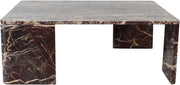 Livorno Marble Coffee Table in Burgundy - 99007Cherry-CT