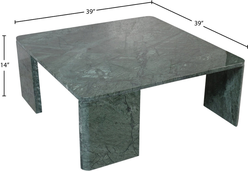 Livorno Marble Coffee Table in Green - 99007Green-CT
