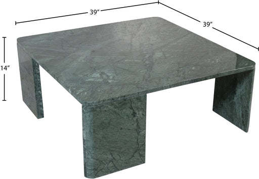 Livorno Marble Coffee Table in Green - 99007Green-CT