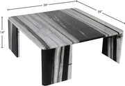 Livorno Marble Coffee Table in Panda - 99007Panda-CT