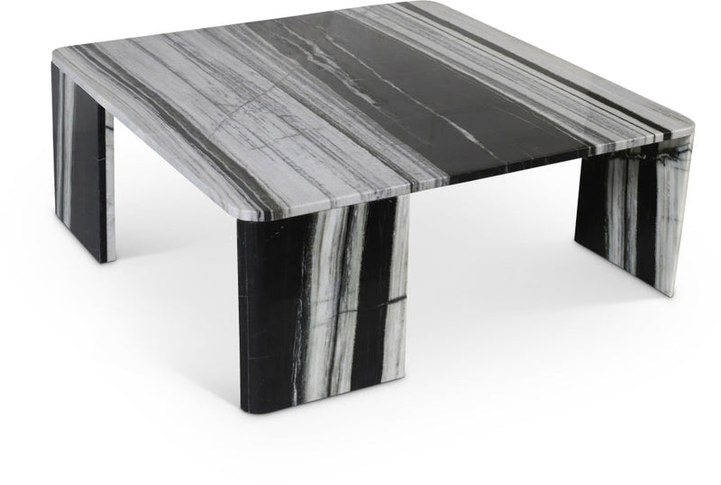 Livorno Marble Coffee Table in Panda - 99007Panda-CT