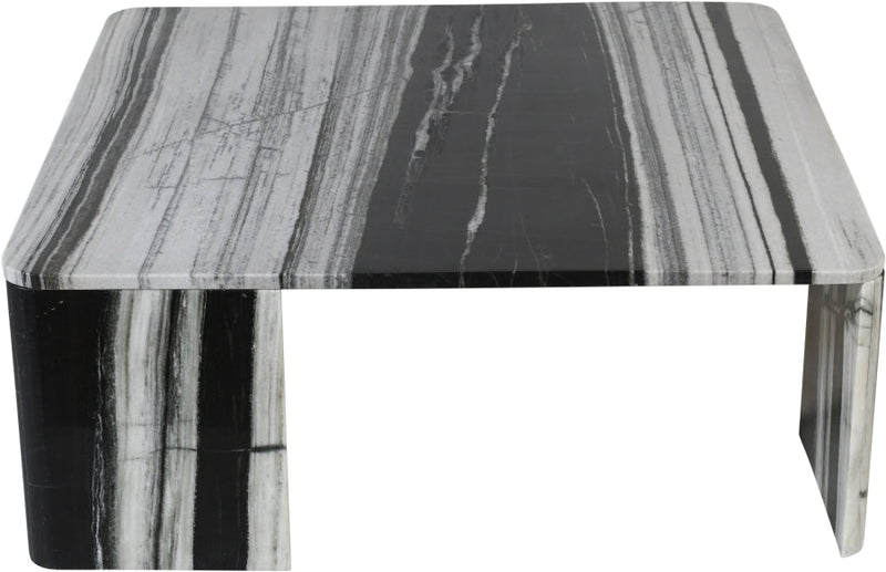 Livorno Marble Coffee Table in Panda - 99007Panda-CT