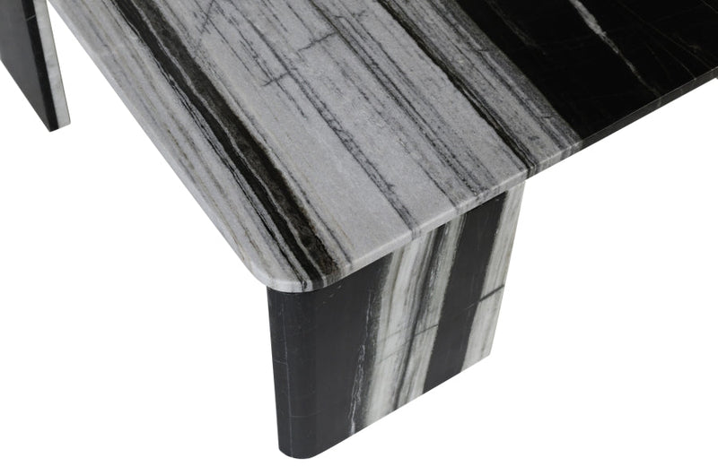 Livorno Marble Coffee Table in Panda - 99007Panda-CT