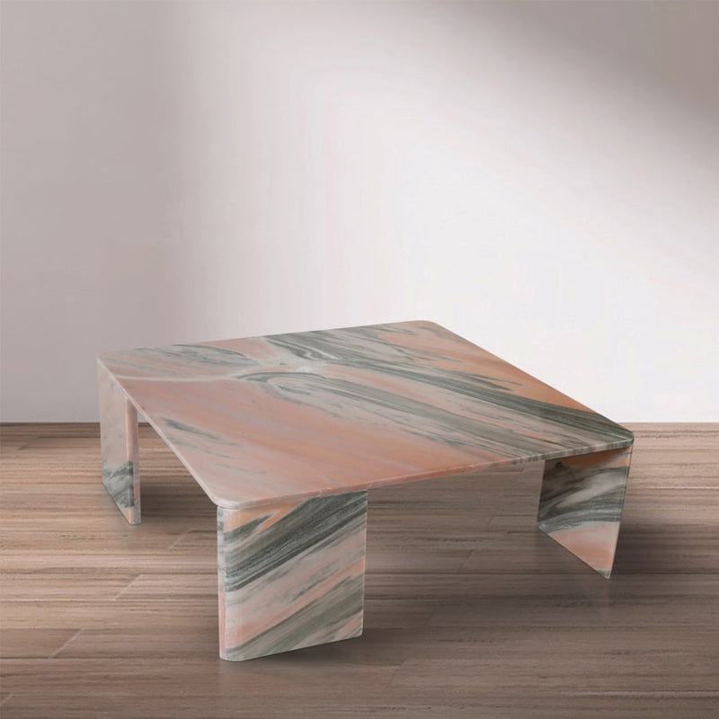 Livorno Marble Coffee Table in Pink - 99007Pink-CT