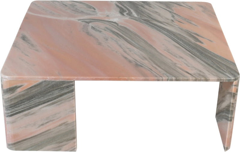 Livorno Marble Coffee Table in Pink - 99007Pink-CT