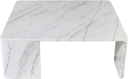 Livorno Marble Coffee Table in White - 99007White-CT