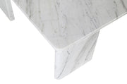 Livorno Marble Coffee Table in White - 99007White-CT