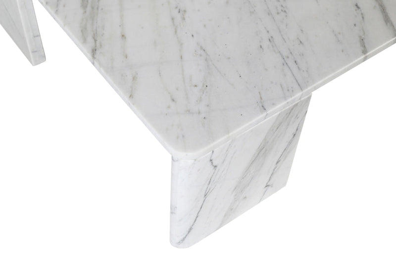 Livorno Marble Coffee Table in White - 99007White-CT