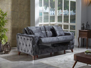 Lizbon 68" Wide Square Arm Convertible Loveseat - Gate FurnitureLoveseat