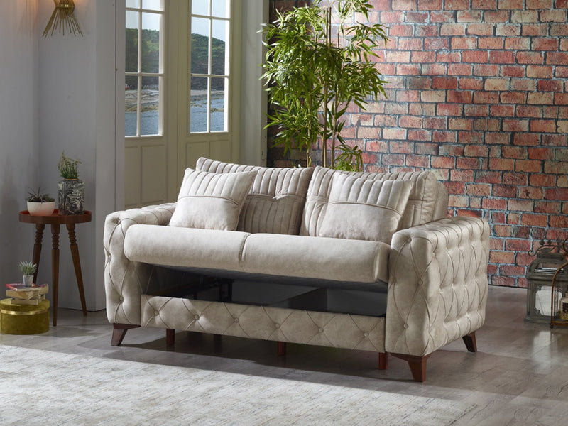 Lizbon 68" Wide Square Arm Convertible Loveseat - Gate FurnitureLoveseat
