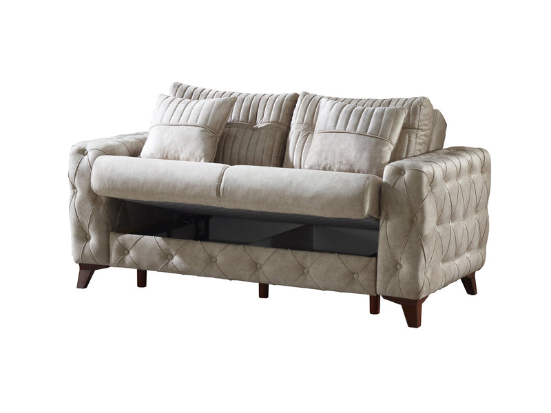 Lizbon 68" Wide Square Arm Convertible Loveseat - Gate FurnitureLoveseat