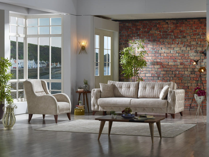 Lizbon 90" Wide Square Arm Convertible Sofa - Gate FurnitureSofas