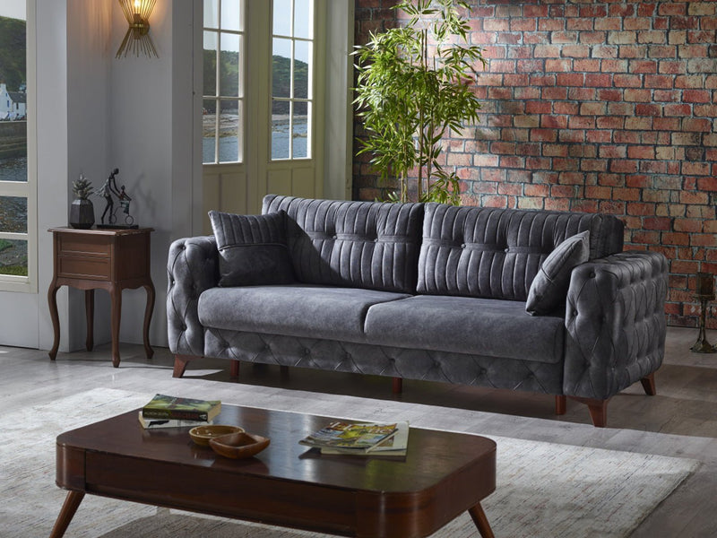 Lizbon 90" Wide Square Arm Convertible Sofa - Gate FurnitureSofas