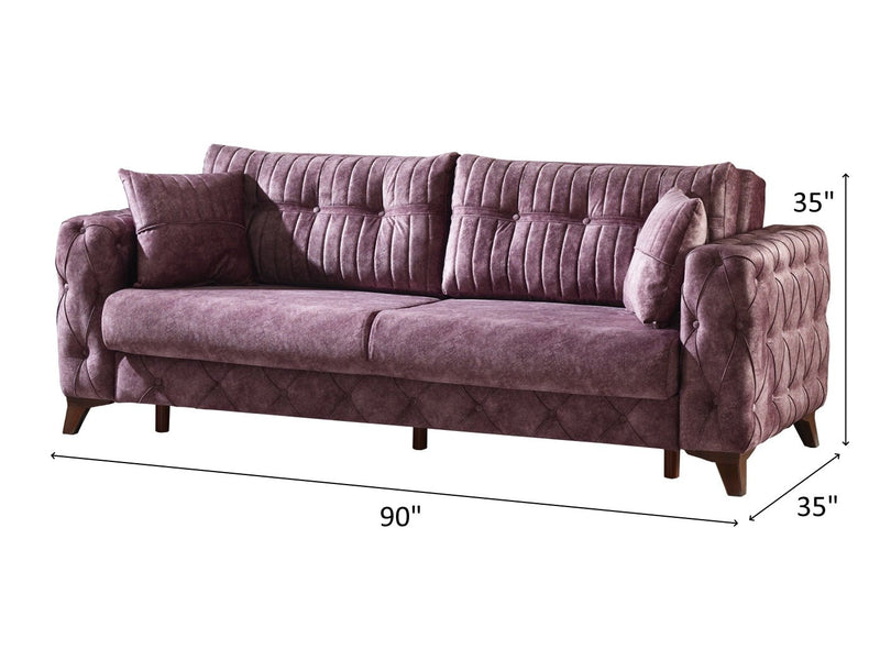 Lizbon 90" Wide Square Arm Convertible Sofa - Gate FurnitureSofas