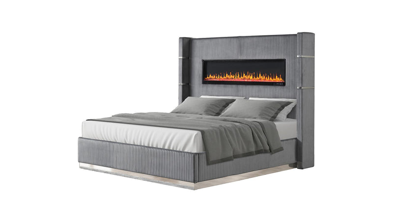 Lizelle King Bed Gray - Lizelle King Bed Gray