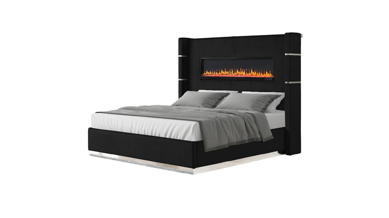 Lizelle Queen Bed Black - Lizelle Queen Bed Black