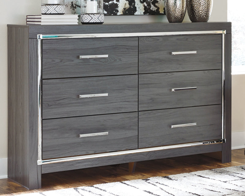 Lodanna Full Panel Bed with Dresser in Gray - PKG003606