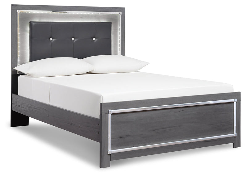 Lodanna Full Panel Bed with Dresser in Gray - PKG003606