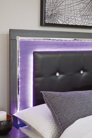 Lodanna Full Panel Bed with Mirrored Dresser in Gray - PKG003607