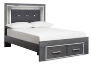 Lodanna Gray Full LED Storage Bed - Gate FurnitureFull Bed
