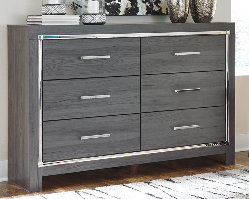 Lodanna Gray Full Panel Bed, Dresser and Chest - B214B52