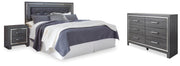 Lodanna Gray King/Cal King Panel Headboard, Dresser and Nightstand - B214B34