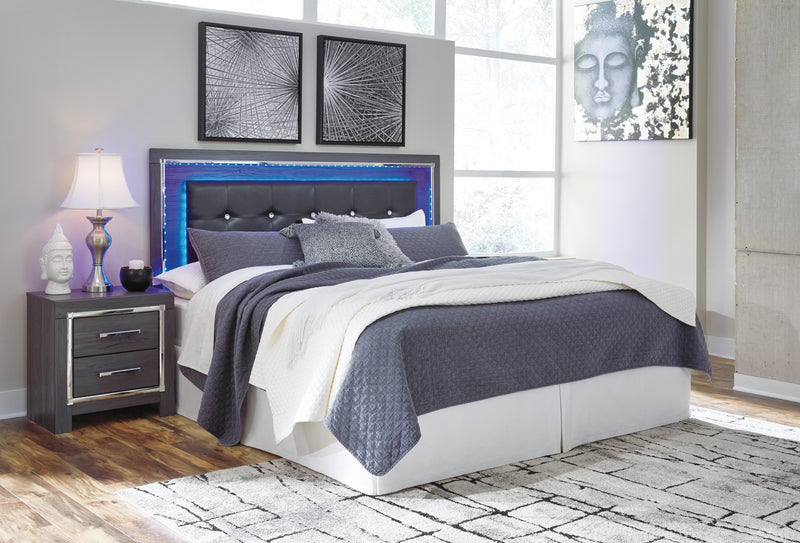 Lodanna Gray King/Cal King Panel Headboard, Dresser, Mirror and 2 Nightstands - B214B33
