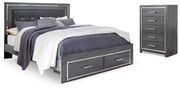 Lodanna Gray King Storage Bed and Chest - B214B42