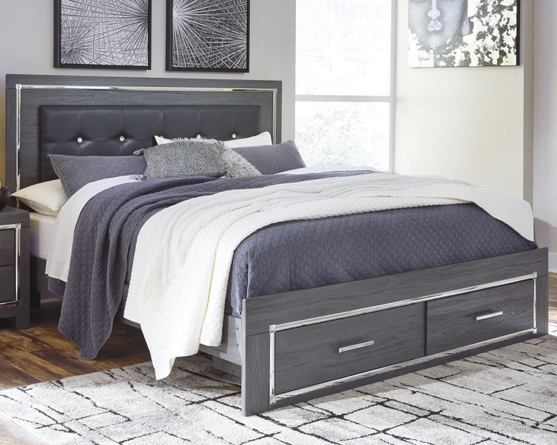 Lodanna Gray King Storage Bed and Chest - B214B42