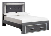 Lodanna Gray LED Footboard Storage Youth Bedroom Set - Gate FurnitureYouth Bedroom Set