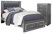 Lodanna Gray Queen Panel Storage Bed and Chest - B214B55