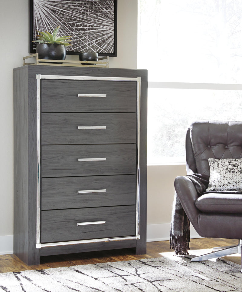 Lodanna Gray Queen Panel Storage Bed and Chest - B214B55
