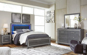 Lodanna Gray Queen Platform Bed - Gate FurnitureQueen Bed