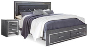 Lodanna Gray Queen Storage Bed and Nightstand - B214B44