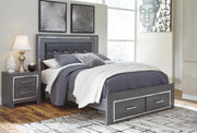 Lodanna Gray Queen Storage Bed and Nightstand - B214B44