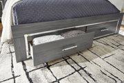 Lodanna Gray Queen Storage Bed and Nightstand - B214B44