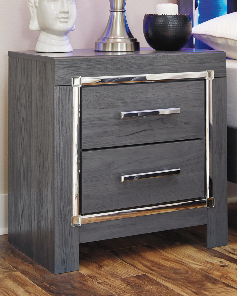 Lodanna Gray Queen Storage Bed and Nightstand - B214B44