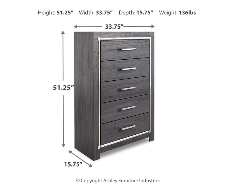 Lodanna Gray Queen Storage Bed, Chest and Nightstand - B214B41