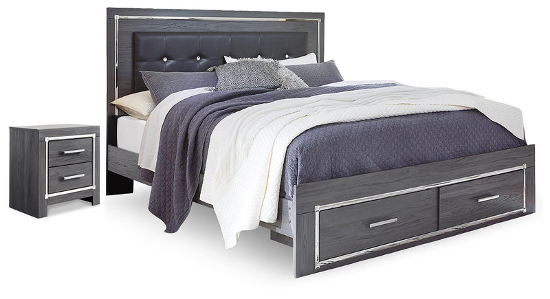 Lodanna King Storage Bed and Nightstand - B214B61