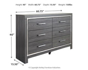 Lodanna Queen Panel Bed with Dresser in Gray - PKG003594