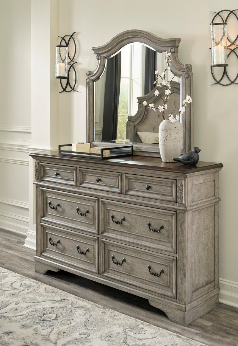 Lodenbay Antique Gray Upholstered Panel Bedroom Set - Gate FurnitureBedroom Set