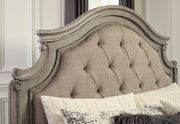 Lodenbay Antique Gray Upholstered Panel Bedroom Set - Gate FurnitureBedroom Set