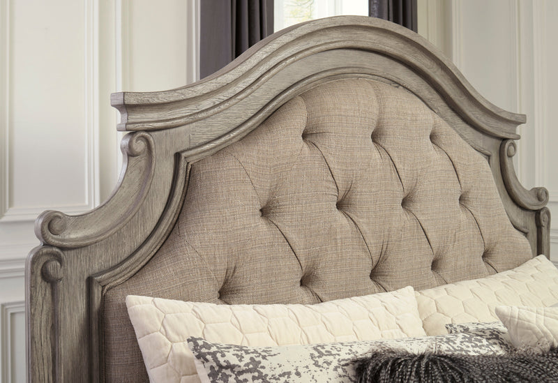 Lodenbay Antique Gray Upholstered Panel Bedroom Set - Gate FurnitureBedroom Set
