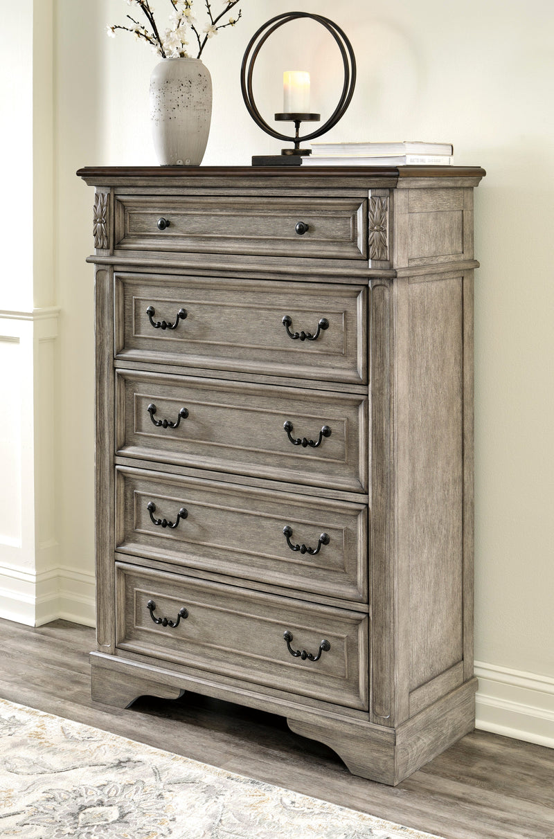 Lodenbay Antique Gray Upholstered Panel Bedroom Set - Gate FurnitureBedroom Set