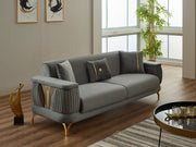 Loft 3-pieces (Sofa & Loveseat & Chair) Livingroom in Grey - 200-SIM-LOF-ANK152-321